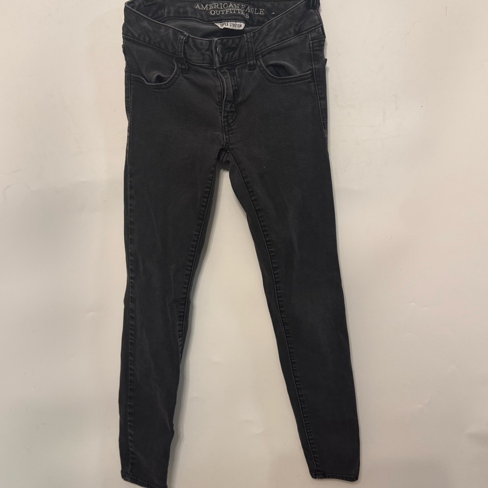 American eagle black jeans 00 Short women’s super stretch black jeggings